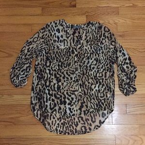 Cheetah print blouse